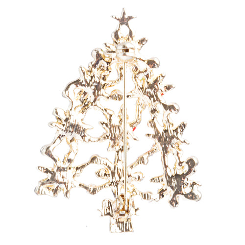 Christmas Jewelry Crystal Rhinestone Dazzle Sparkle Tree Charm Brooch Pin BH92 - Accessoriesforever